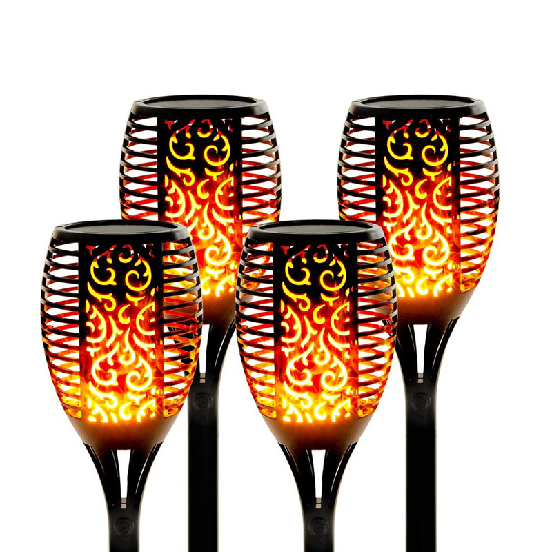 China High-Quality Landscape Decoration 51 LED Solar Powered Garden Flame Light with Flickering Flame for Garden Fence Patio Garage Manufacturer, Manufacturers