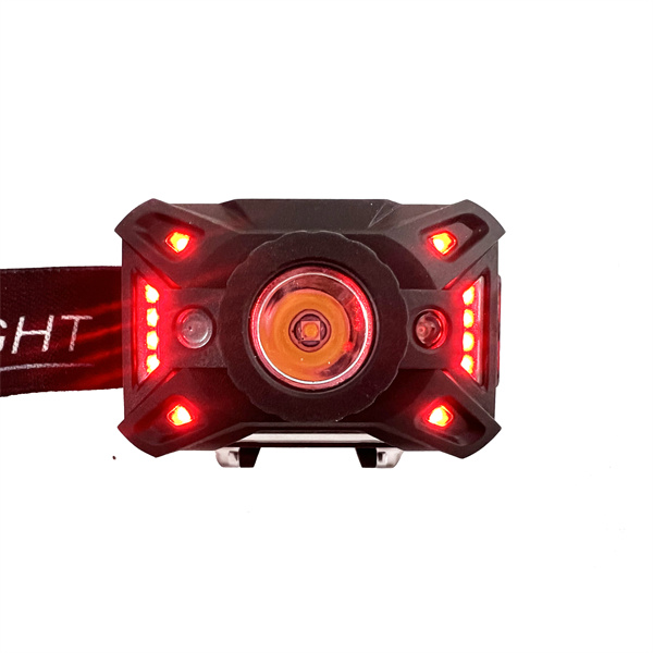 High-Quality Multifunctional Shockproof Red emergency Light Headlamp with Motion Sensor for outdoor activities Factory, Exporter