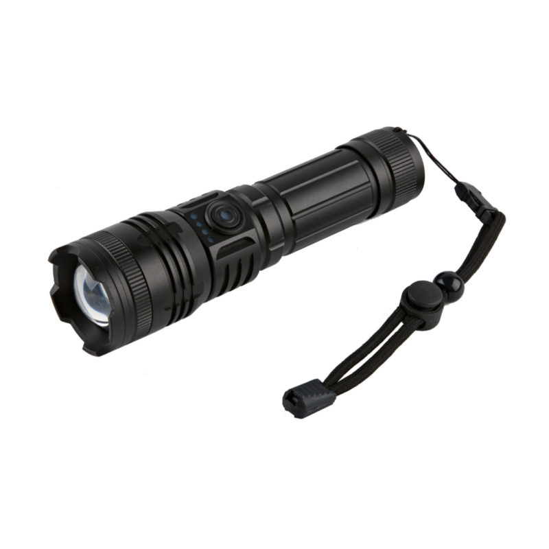 Global Leading Aluminum Zoomable White Laser Led Rechargeable 800LM High Lumen Flashlight with Power Bank for Ourdoor Indoor Manufacturer, Products