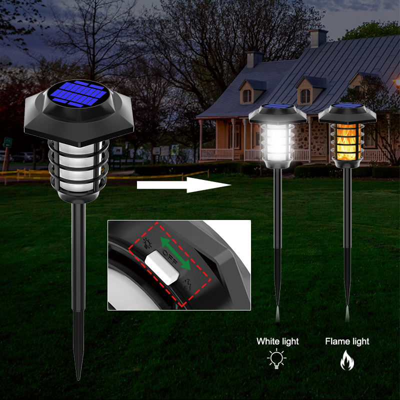 Best Outdoor Solar Flame Light, 48LED Solar Flame Torch Lamp,Solar Garden Light Flame White Waterproof Courtyard Path Lawn garden decoration light Manufacturer, Factories
