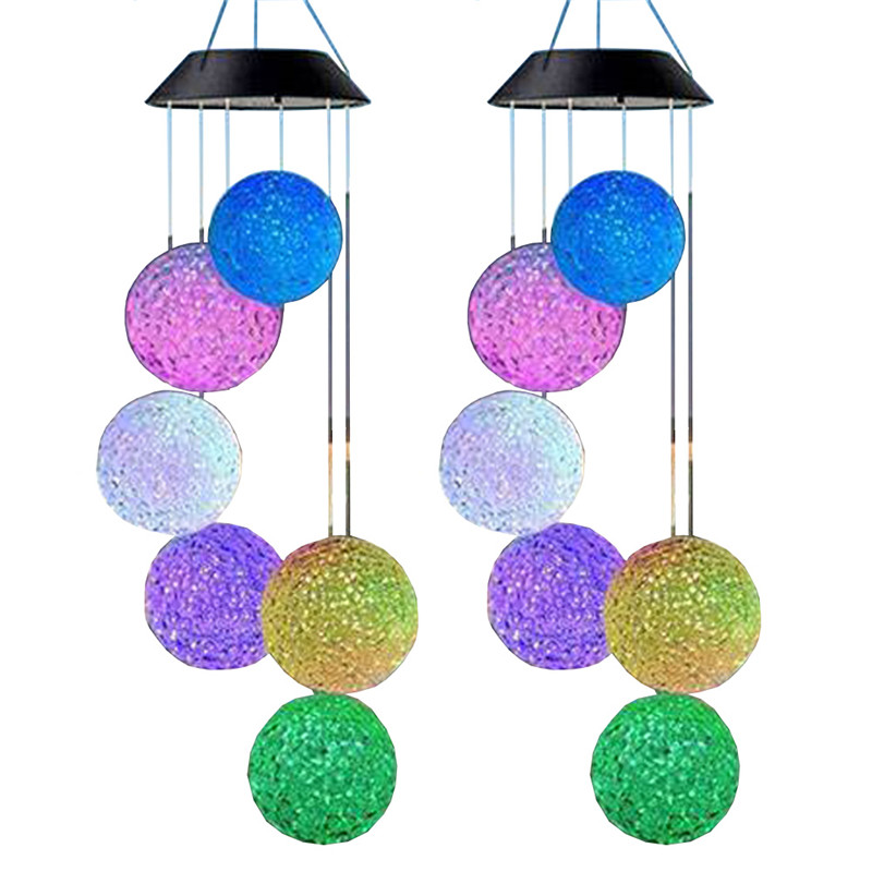 OEM Solar Wind Chimes Color Changing Crystal Ball LED Solar Mobile Light Solar Powered Wind Chime Waterproof Hanging Solar Mobile Lamp for Patio Yard Garden Home Decoration Exporters, Product