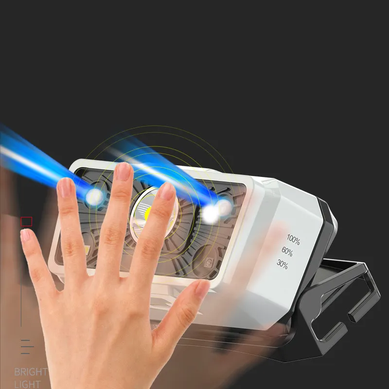 Global Leading Lightweight Design Type-c Rechargeable Waterproof Motion Sensor Led Headlamp With White Red Light Supplier, Exporters