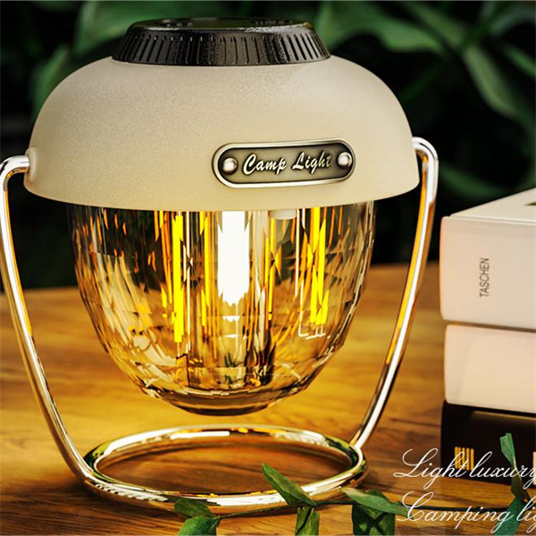 Wholesale Outdoor Rechargable Battery Indicator Knob Dimming Retro Camping Lantern With 360° Rotatable Stand(Also have RGB style) Manufacturer, Products