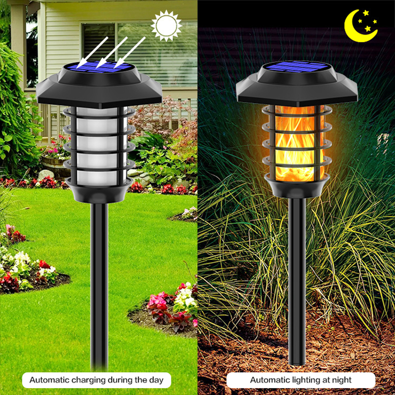Best Outdoor Solar Flame Light, 48LED Solar Flame Torch Lamp,Solar Garden Light Flame White Waterproof Courtyard Path Lawn garden decoration light Manufacturer, Factories
