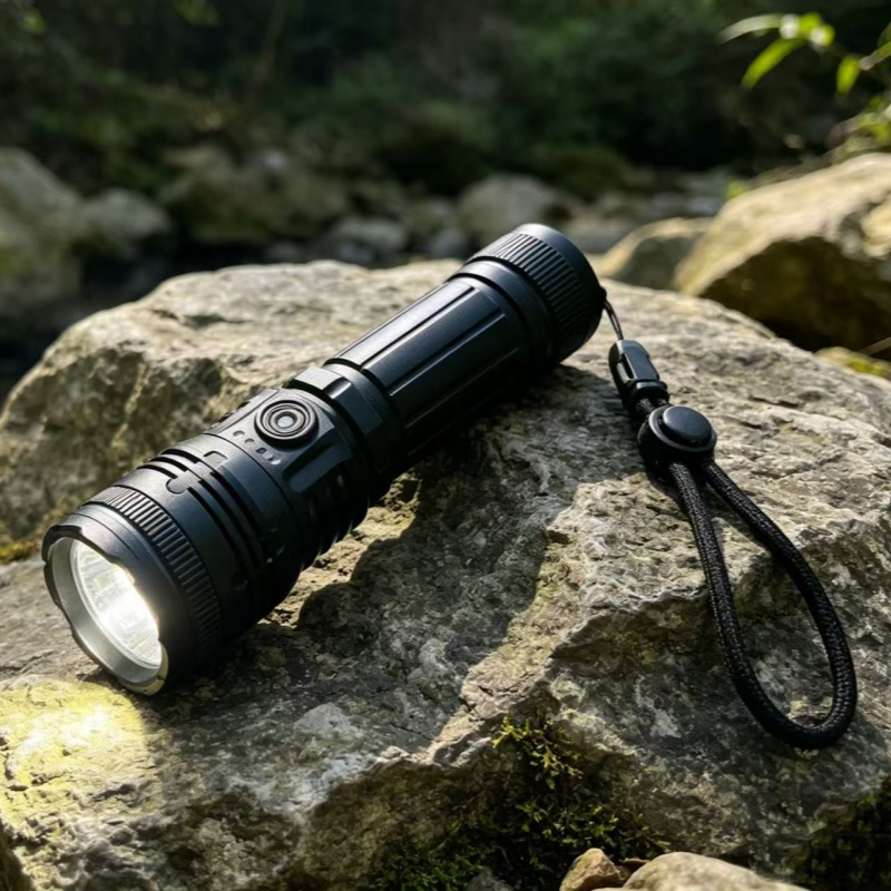 Global Leading Aluminum Zoomable White Laser Led Rechargeable 800LM High Lumen Flashlight with Power Bank for Ourdoor Indoor Manufacturer, Products