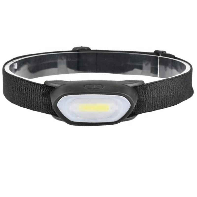 China Leading Hands-free Lightweight Ipx4 Waterproof Led Cob Headlamp with 2 AAA battery for Outdoor Camping Hiking Fishing Manufacturers, Product