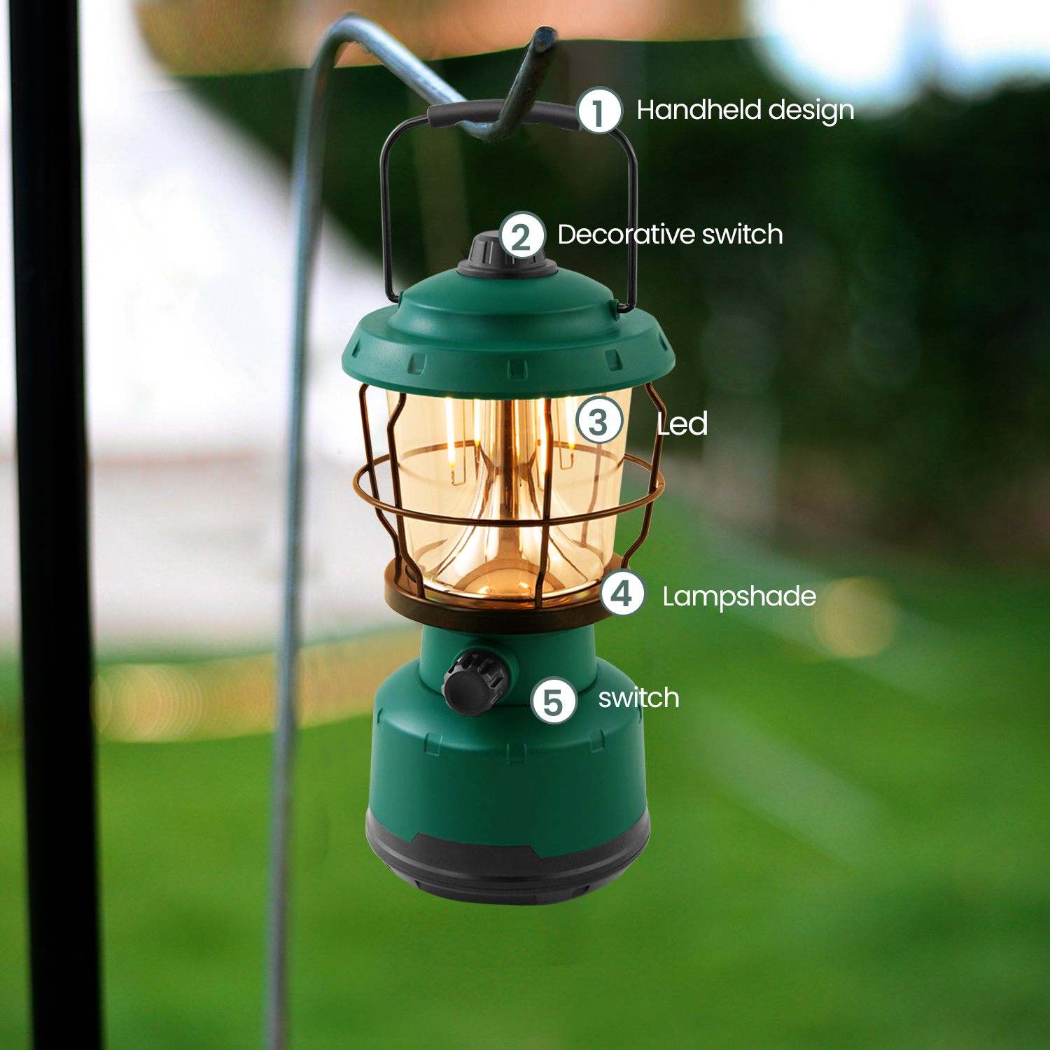 Global Leading Decorative powerful Dimmable Brightness Hanging Light Type-C Rechargeable Power Bank Lamp LED Camping Lantern Suppliers, Factories