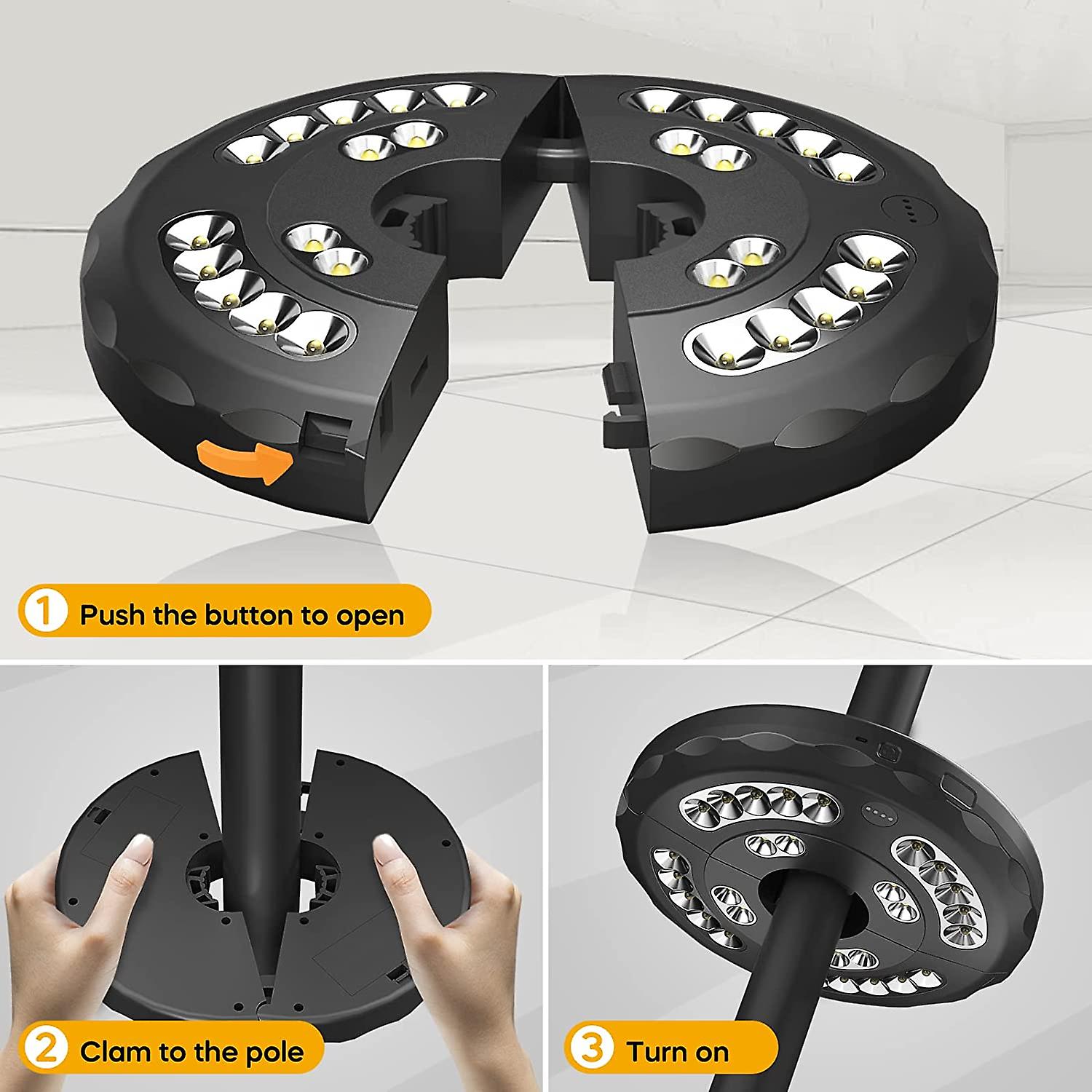Global Leading  Umbrella Lights,Outdoor Umbrella Light,3 Lighting Modes Rechargeable Umbrella Lamp for Pool, Patio, Terrace, Garden and Beach  Factory, Factories