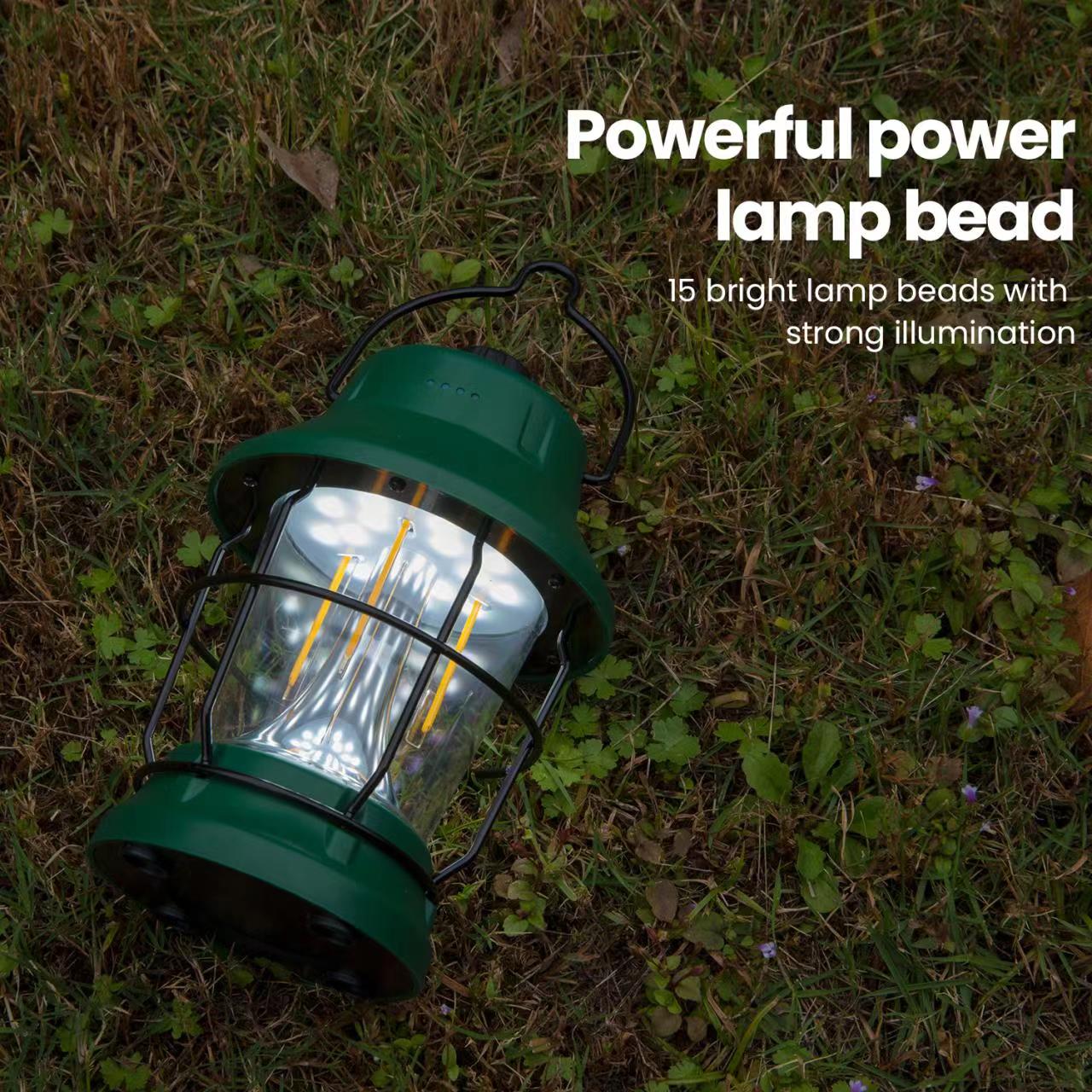 China Best Hangable stepless dimming Type-C USB Rechargeable Output Retro Camping Lantern for camping Supplier, Factory