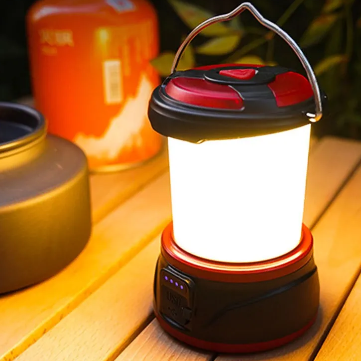 High-Quality Warm Light and Red Light Outdoor Dimmable Rechargeable Camping Lantern with  tripod Manufacturers, Factory