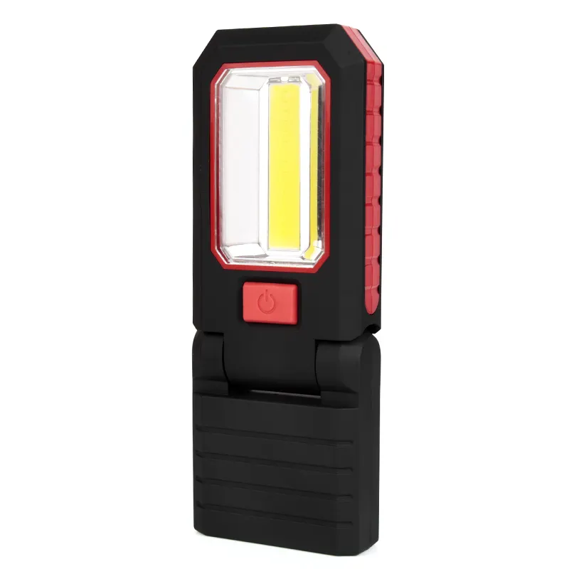 China Leading Multi-Use COB+3 Led Dry Battery Powered Folding Magnetic Base Work Light with hook  Manufacturer, Suppliers