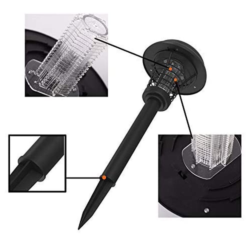 CE Certification Solar Bug Zapper Outdoor Mosquito Repellent Outdoor for Patio - Mosquito Killer & Lighting - 2 in 1 Waterproof Mosquito Zapper Fly Repellent for Outdoor Manufacturers, Factories