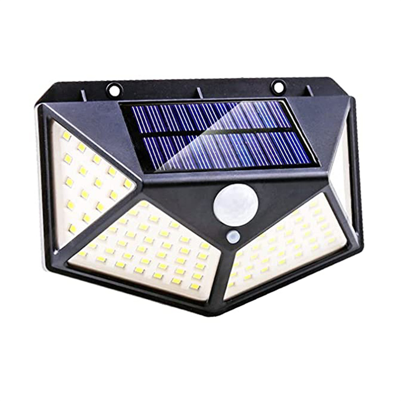 High-Quality Wireless Garden Solar Motion Sensor 100 LED Outdoor Security Wall Light with 3 Switch Modes for Yard Stairs Garage Fence Porch Exporter, Product