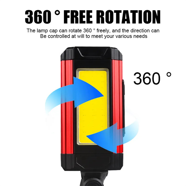 China Best Multifunctional Type-C charging Power Bank COB Work Light With Adjustable Stand Magnetic Base Hook Suppliers, Factory