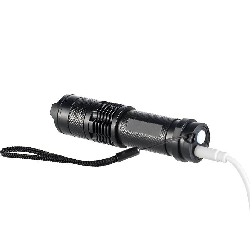 Global Leading  Mini Zoombale Plastic Rechargeable LED Flashlight with COB  for outdoor activities Manufacturers, Products