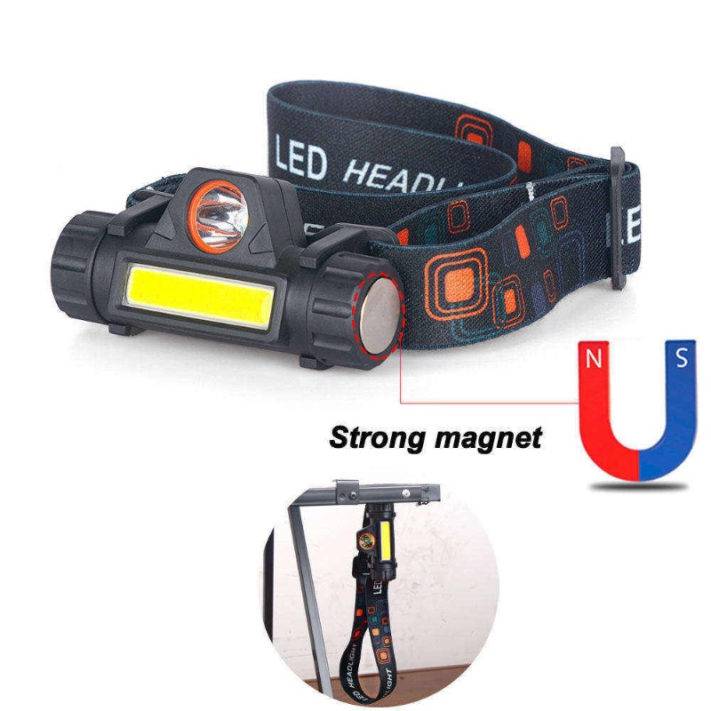 Wholesale 1200mAh 18650 Battery Portable Rechargeable LED Headlamp with Magnet for Camping Working Manufacturer, Supplier