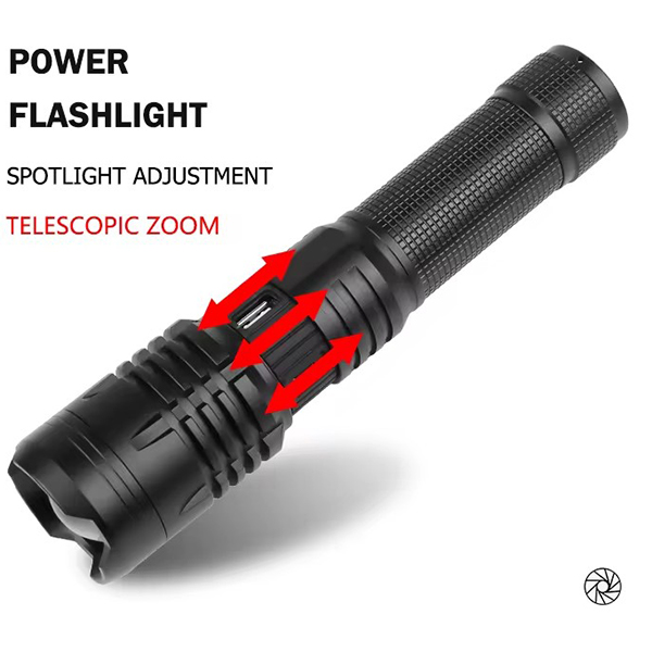 OEM High Power LED Aluminum Flashlight  P70 rechargeable for camping, outdoor Factory, Product