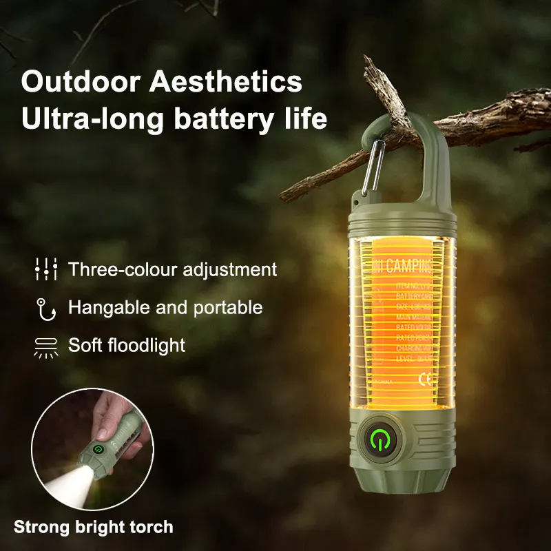 Wholesale Mini multi-functional rechargeable portable camping light with hook for outdoor  Manufacturers, Exporter