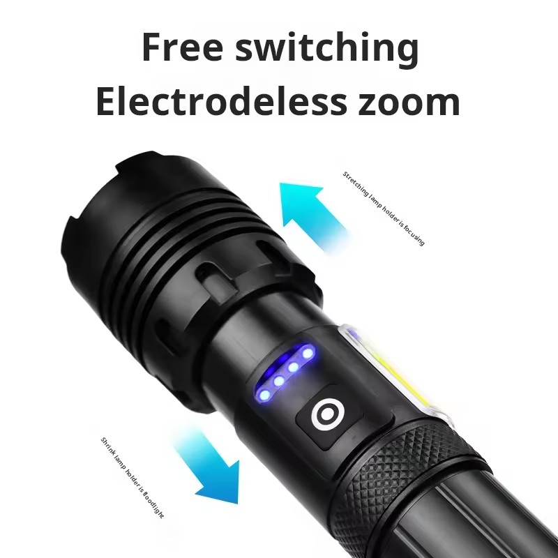 China Leading Aluminum Rechargeable LED Flashlight with COB Side Light for kinds environment Factories, Products