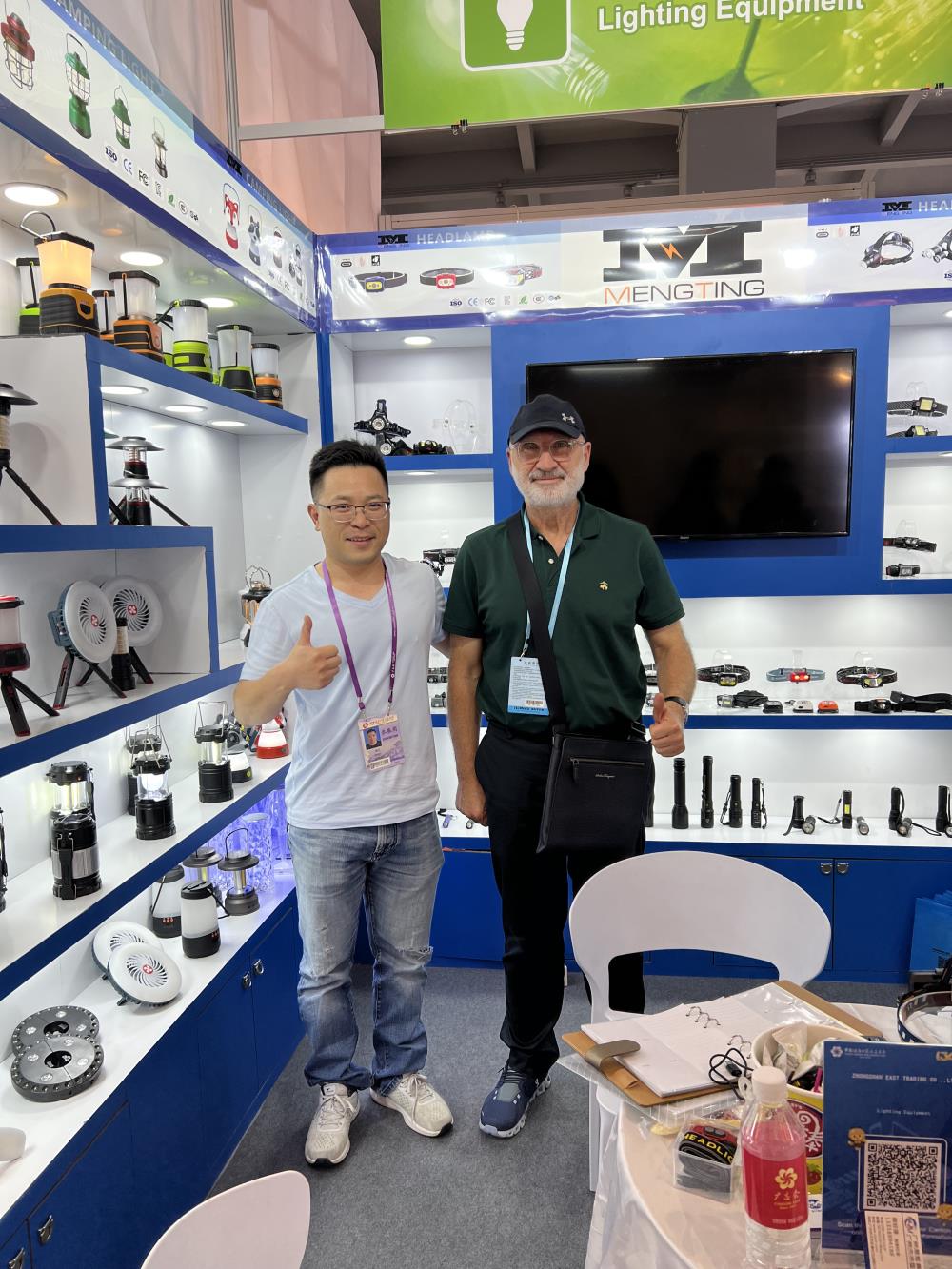 USB flashlights and headlamps display at Canton Fair 2023