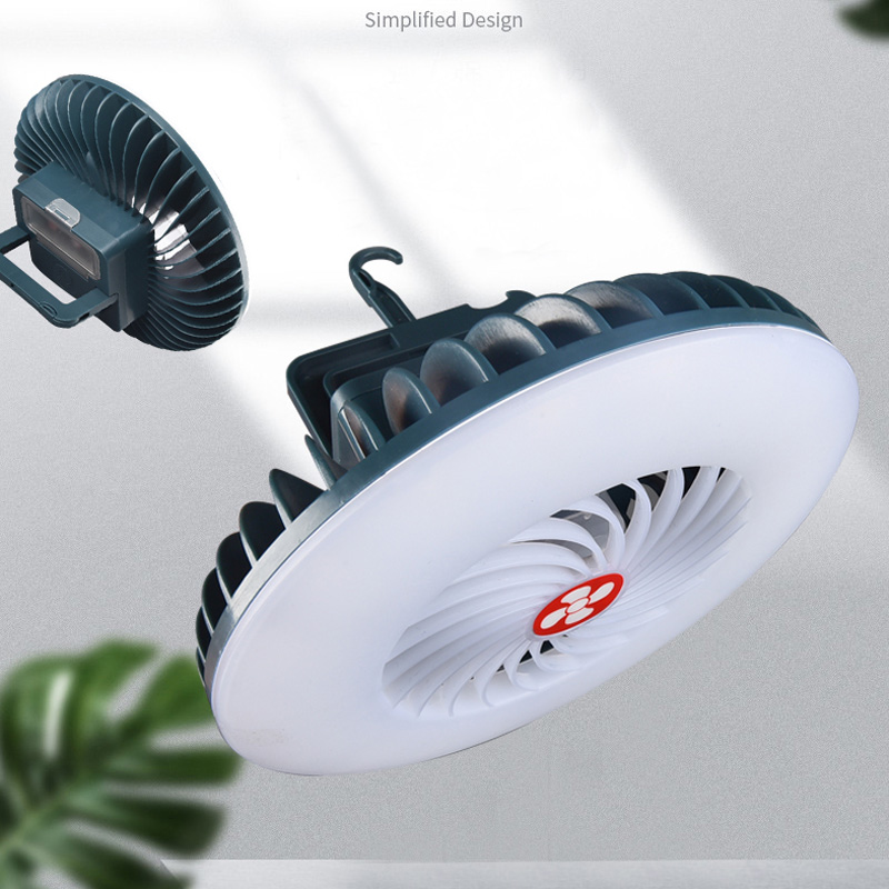 Global Leading  LED Camping Lantern with Tent Fan S500 PRO, Rechargeable Camping Fan Light with Hanging Hook for Camping, Hiking, Hurricane, Emergency (USB Included) Manufacturers, Factory