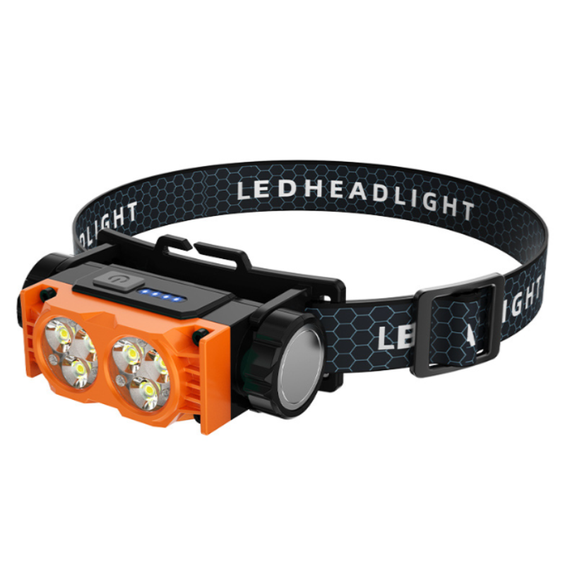 High-Quality 400LM 6 LED Magnetic Rechargeable Headlamp with 18650 Battery for Outdoor Mountain Camping Working Manufacturer, Factories