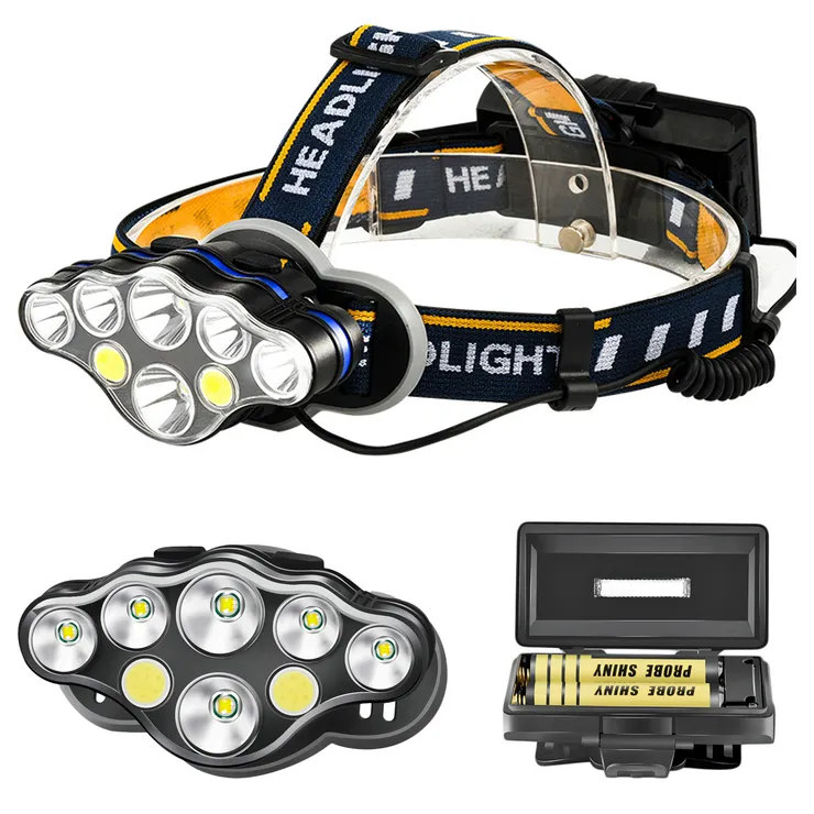 China Leading Rechargeable Headlamp, 8 LED Headlamp Flashlight 8 Modes with White Red Lights USB Cable, Waterproof Head Lamp Manufacturers, Suppliers