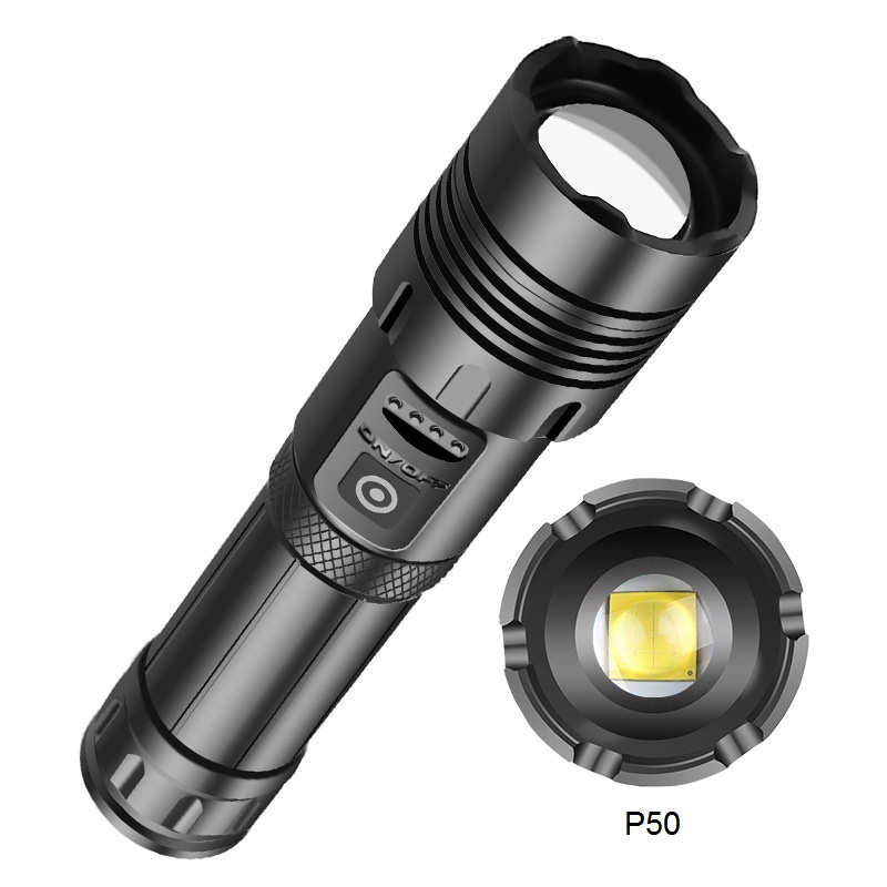 China Top Aluminum SOS rechargeable LED flashlight for camping,hiking,emergencies Factories, Products