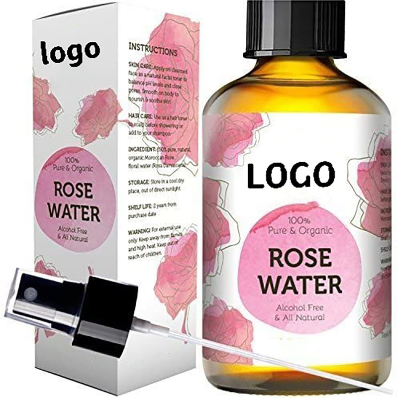 Private Label Natural Organic Rose Water Toner Face Spray Skin Care Vegan Skincare Hydrating Facial Mist for Face