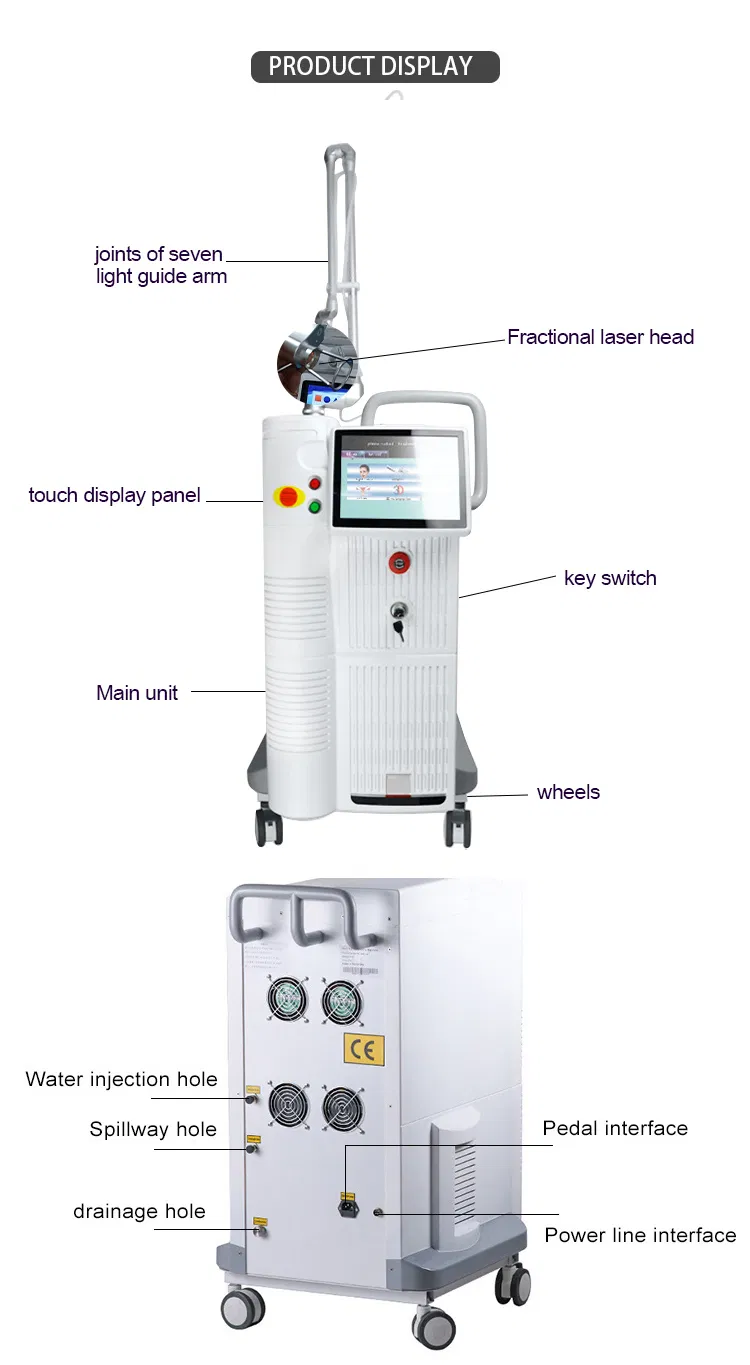 Powerful 60W 10600nm CO2 Fractional Laser Machine Vaginal Tightening and Skin Resurfacing Beauty Care