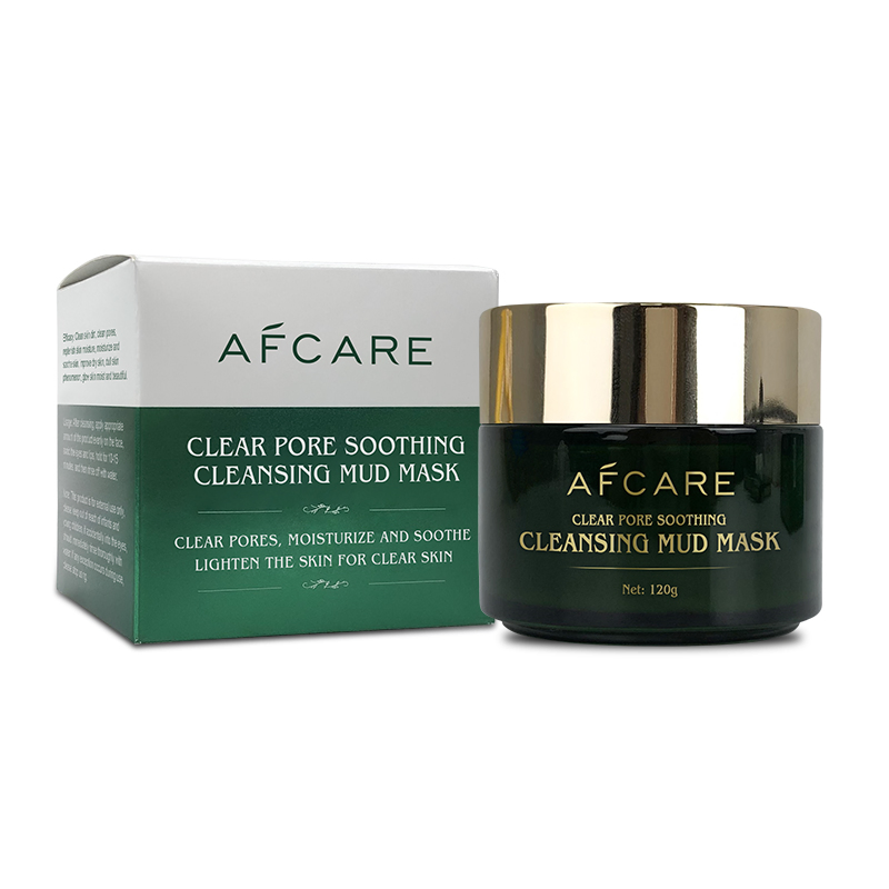 Custom Logo Herbal Natural Vegan Cleansing Clay Mud Mask Blackhead Remove Smoothing Skincare
