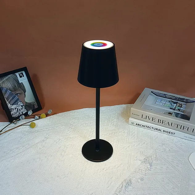 Modern Portable USB Cordless Rechargeable Table Lamp with Touch Control and Night Light