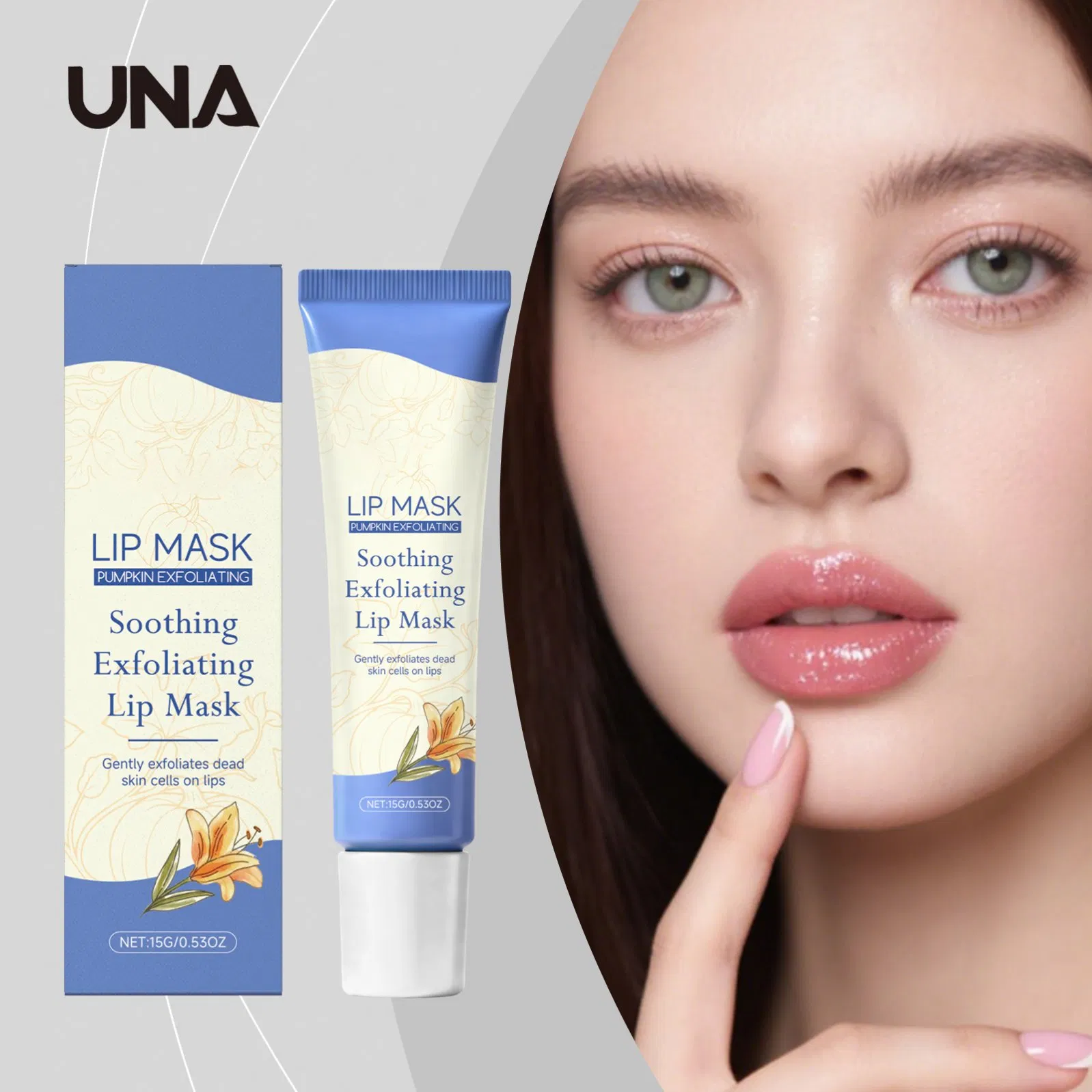Pumpkin Lip Mask - Cares for Lip Skin, Soft and Moisturizing, Non-Sticky, Hydrating Lip Mask