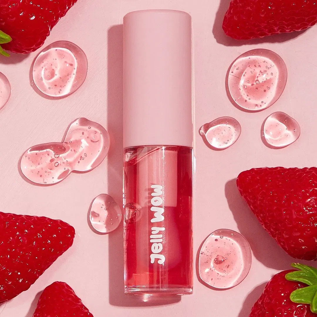Private Label Lip Therapy Care Strawberry Fruit Extract Brightening Organic Plumping Lip Oil