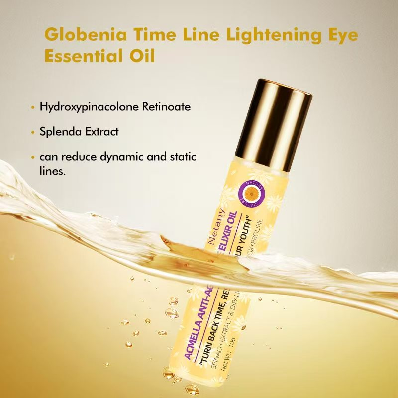 Herbal Plant Extract Eye Care Essence Oil Rollerball Relieve Eye Fatigue &amp; Reduce Fine Lines