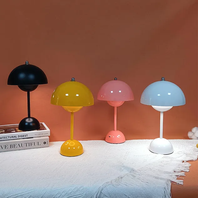 Modern Portable USB Cordless Rechargeable Table Lamp with Touch Control and Night Light