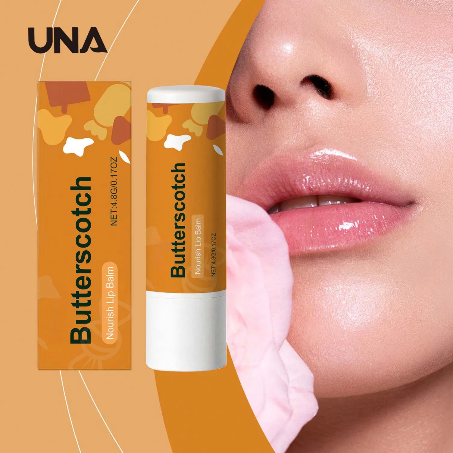 Caramel Milk Moisturizing Lip Balm - Moisturizing and Hydrating, Smoothing and Brightening, Softly Cares for Lips