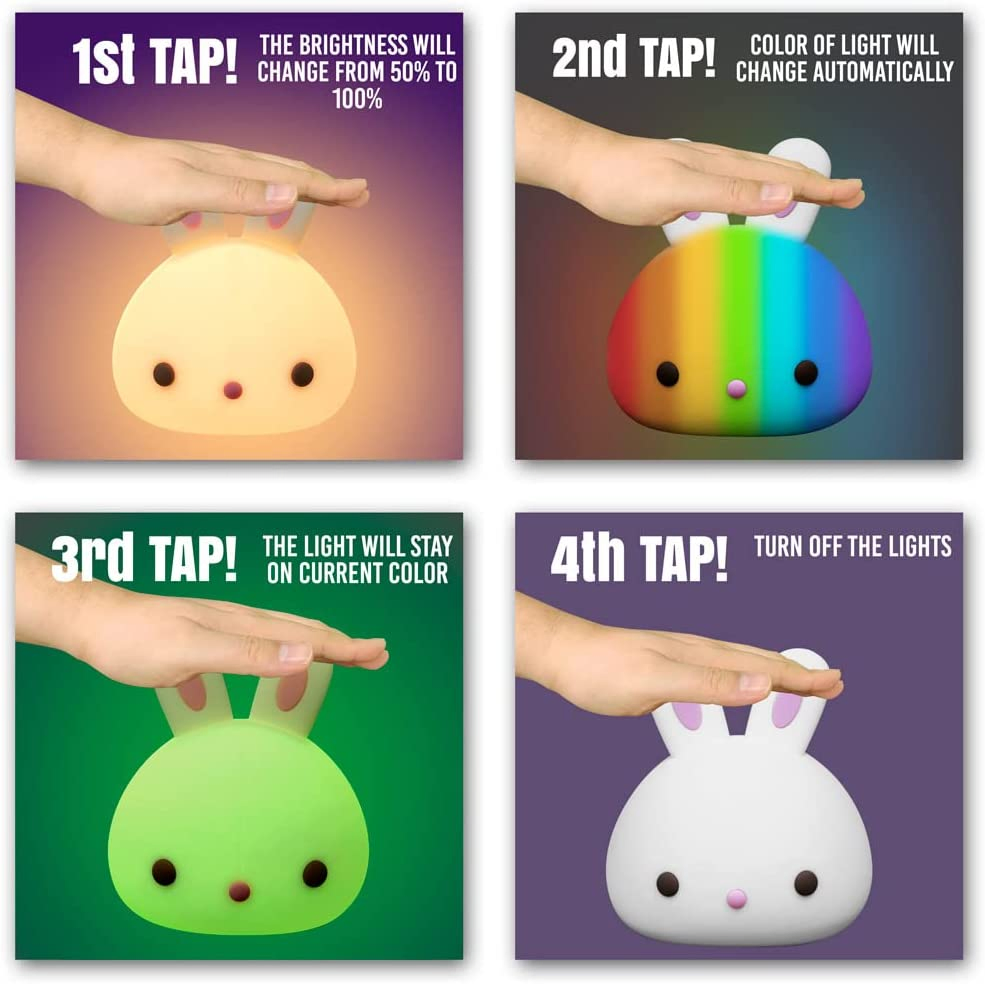 Bunny Toy Lamp Cute Lamp 16 Colors Kids Night Lights for Bedroom