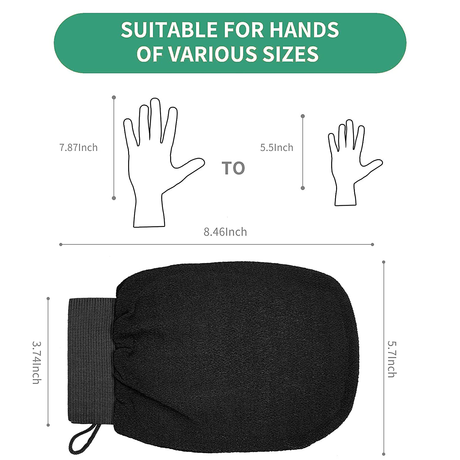 Korean Spa Exfoliator Scrub Gloves Bath Shower Bath Brushes Sponges &amp; Scrubbers Dead Skin Mitt Body Scrubber Exfoliator