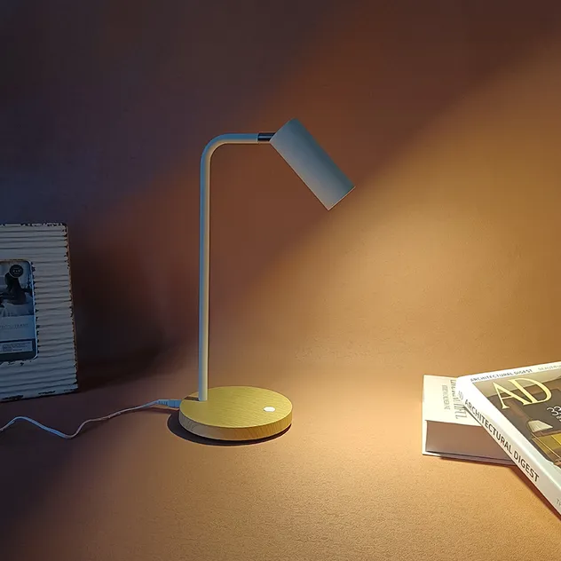 Modern Portable USB Cordless Rechargeable Table Lamp with Touch Control and Night Light
