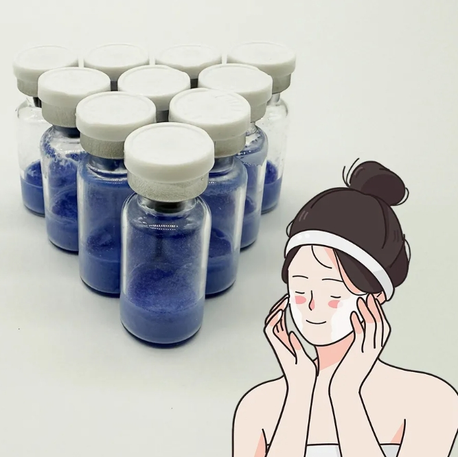 Cosmetic Grade Ghk-Cu Blue Peptide for Night Repair Serum Formula