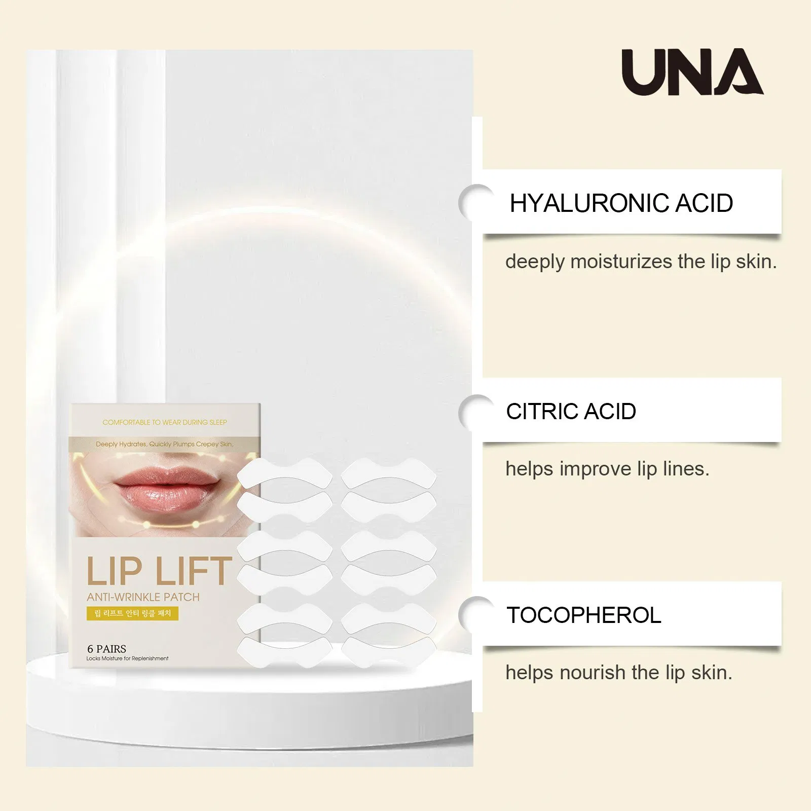 Lip Care Patch - Daily Nourishment, Moisturizes Lip Area, Reduces Lip Lines, Lip Care Patch