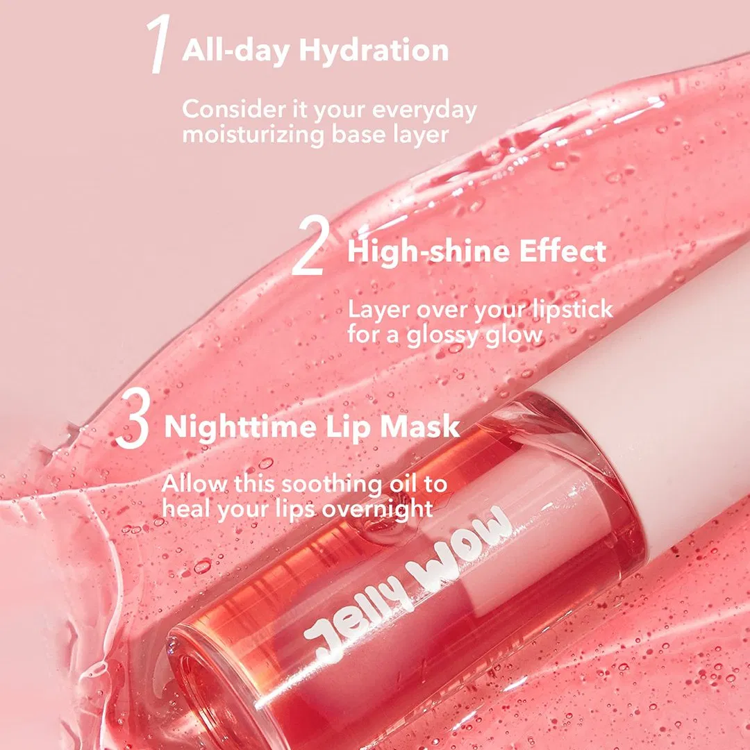 Private Label Lip Therapy Care Strawberry Fruit Extract Brightening Organic Plumping Lip Oil