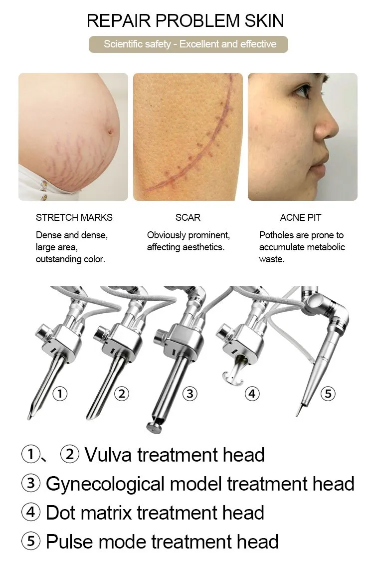 Powerful 60W 10600nm CO2 Fractional Laser Machine Vaginal Tightening and Skin Resurfacing Beauty Care