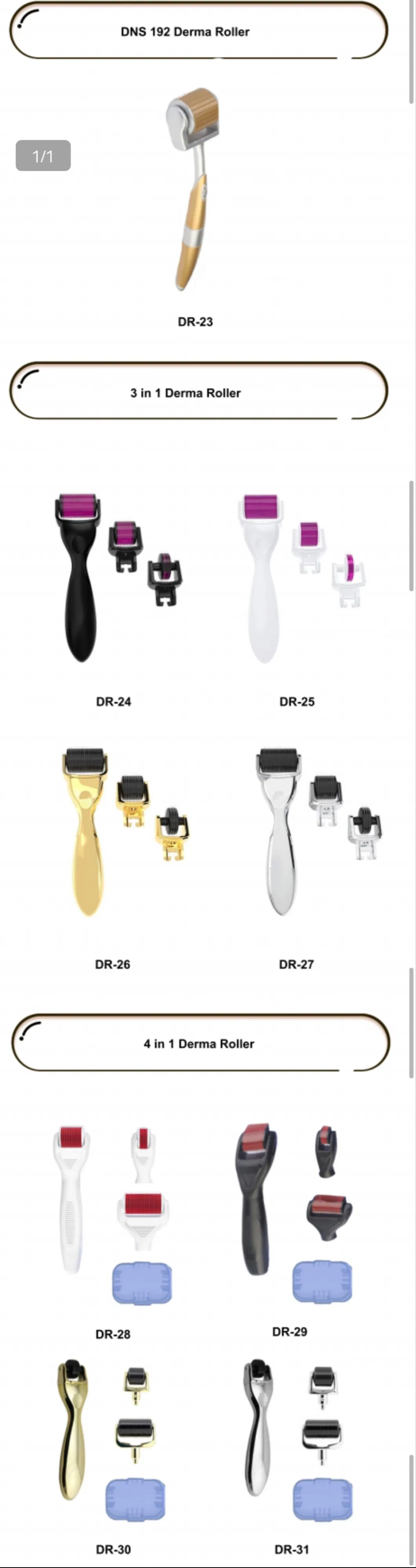 Related Micro Needle Derma Roller Models