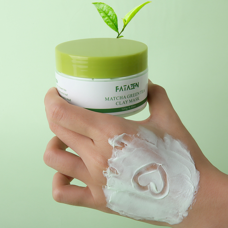 Natural Deep Cleansing Face Care Whitening Matcha Green Tea Clay Facial Mask