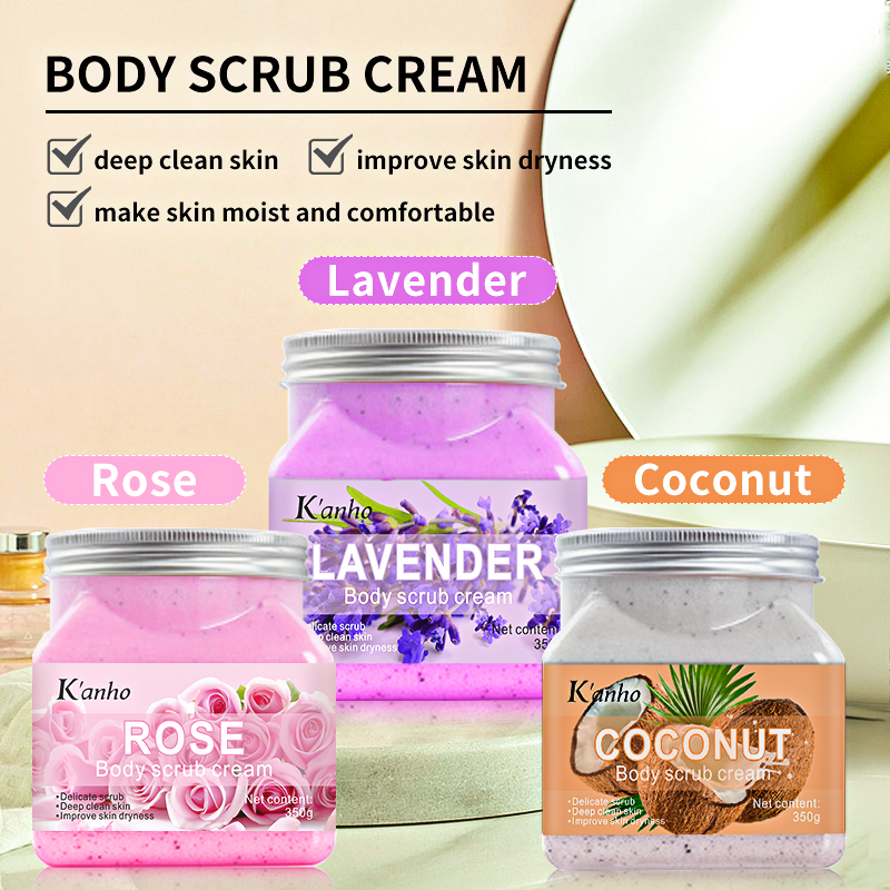 Kanho Main Coffee Bath Scrub Natural Whitening Sugar Body Scrub Exfoliating Cream Facial Body Organic Skin Care Fruit Salt Ocean