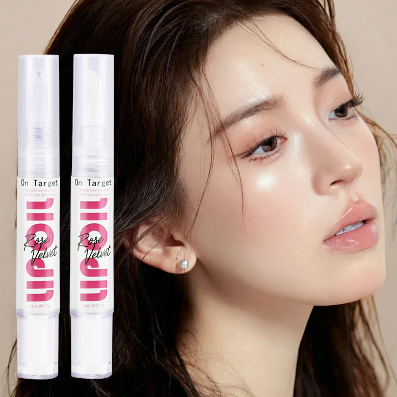 Organic Rose Essential Oil Lip Gel Pen Nourishing Hydration Prevents Cracks &amp; Dry Lines Moisturizing Lip Care