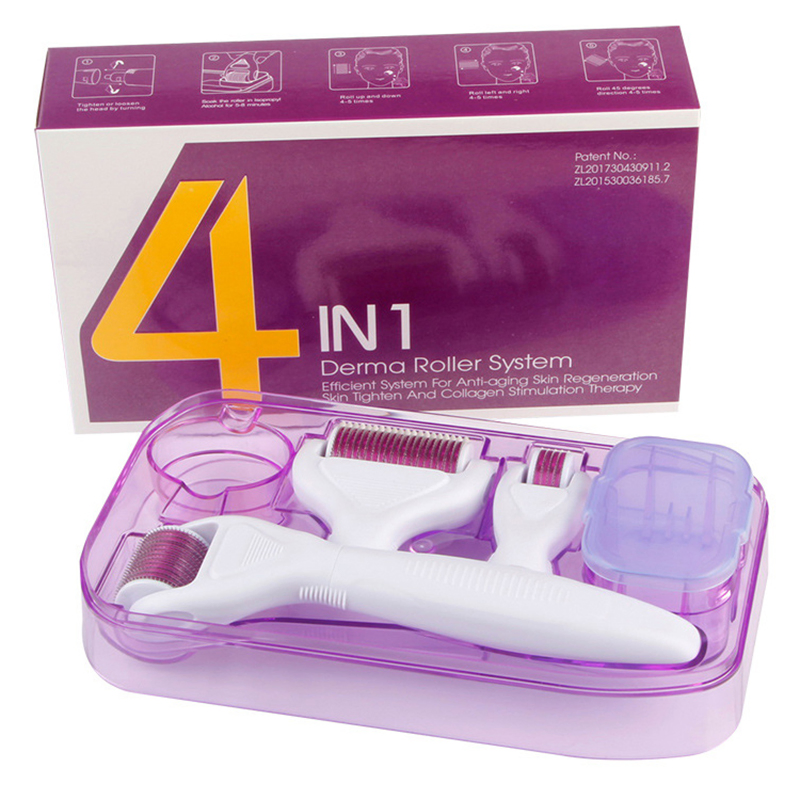 "4 in 1" Micro Needle Derma Roller Skin Care for Beauty