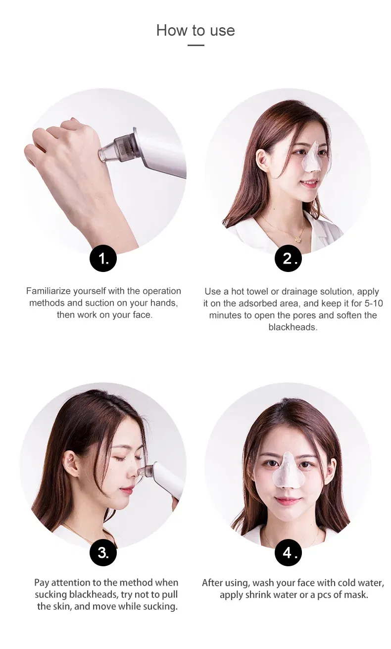 Wholesale Price Vacuum Acne Device Deep Pore Cleaning Facial Nose Grease Cleansing Blackhead Remover Device